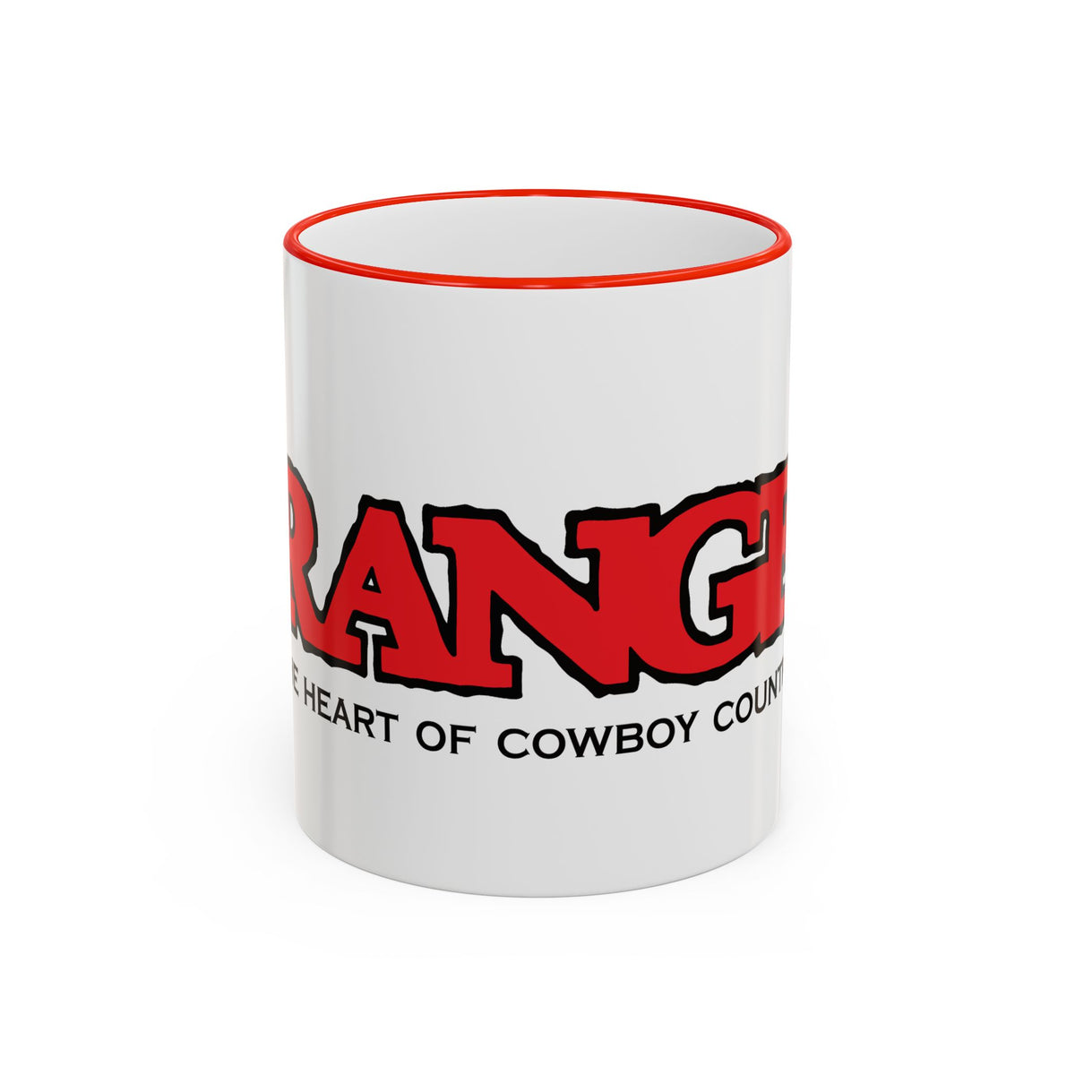 Range Logo Accent Rim Mug – 'The Cowboy Spirit on America’s Outback' (11oz & 15oz)