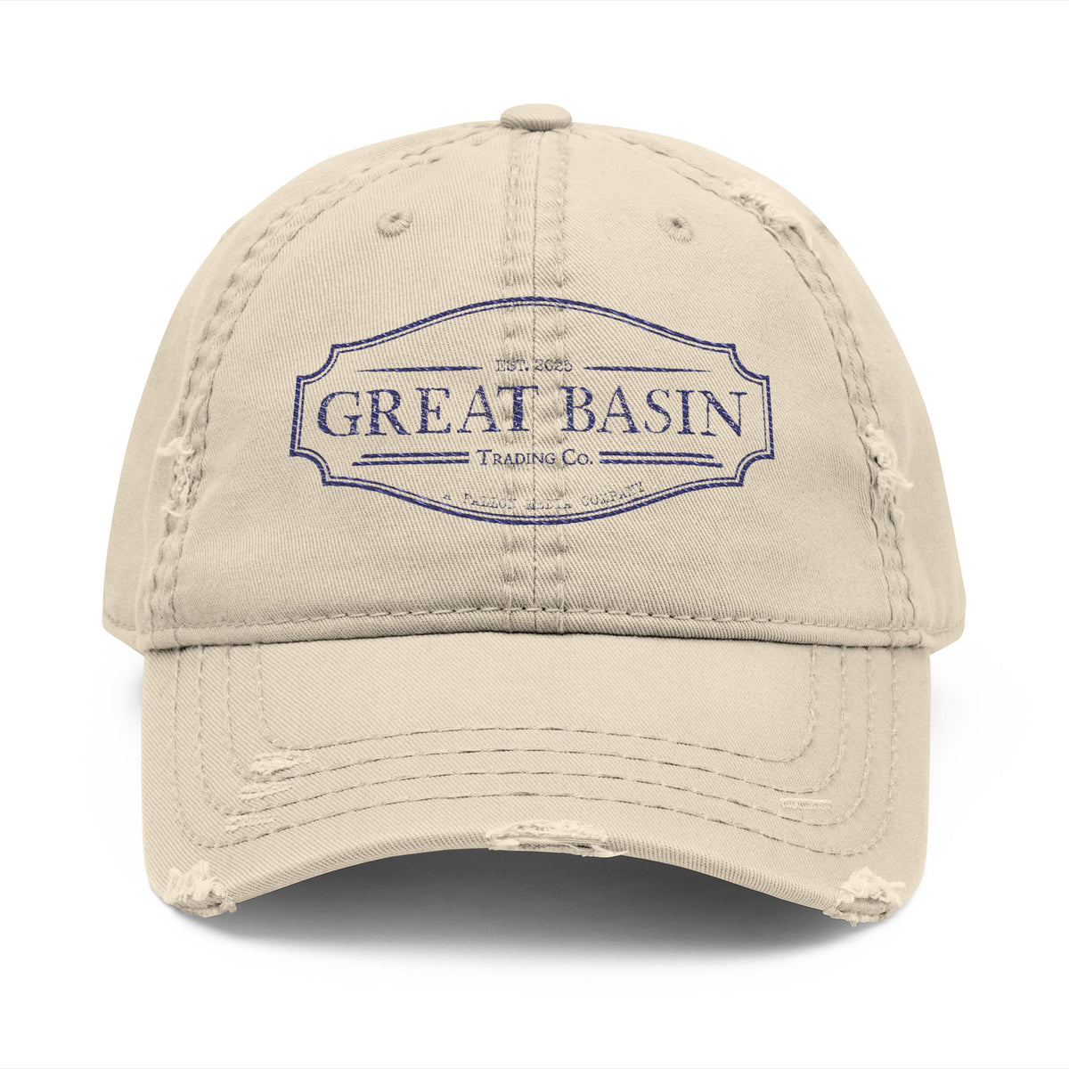 Great Basin Distressed Dad Hat — Embroidered Vintage Logo Cap