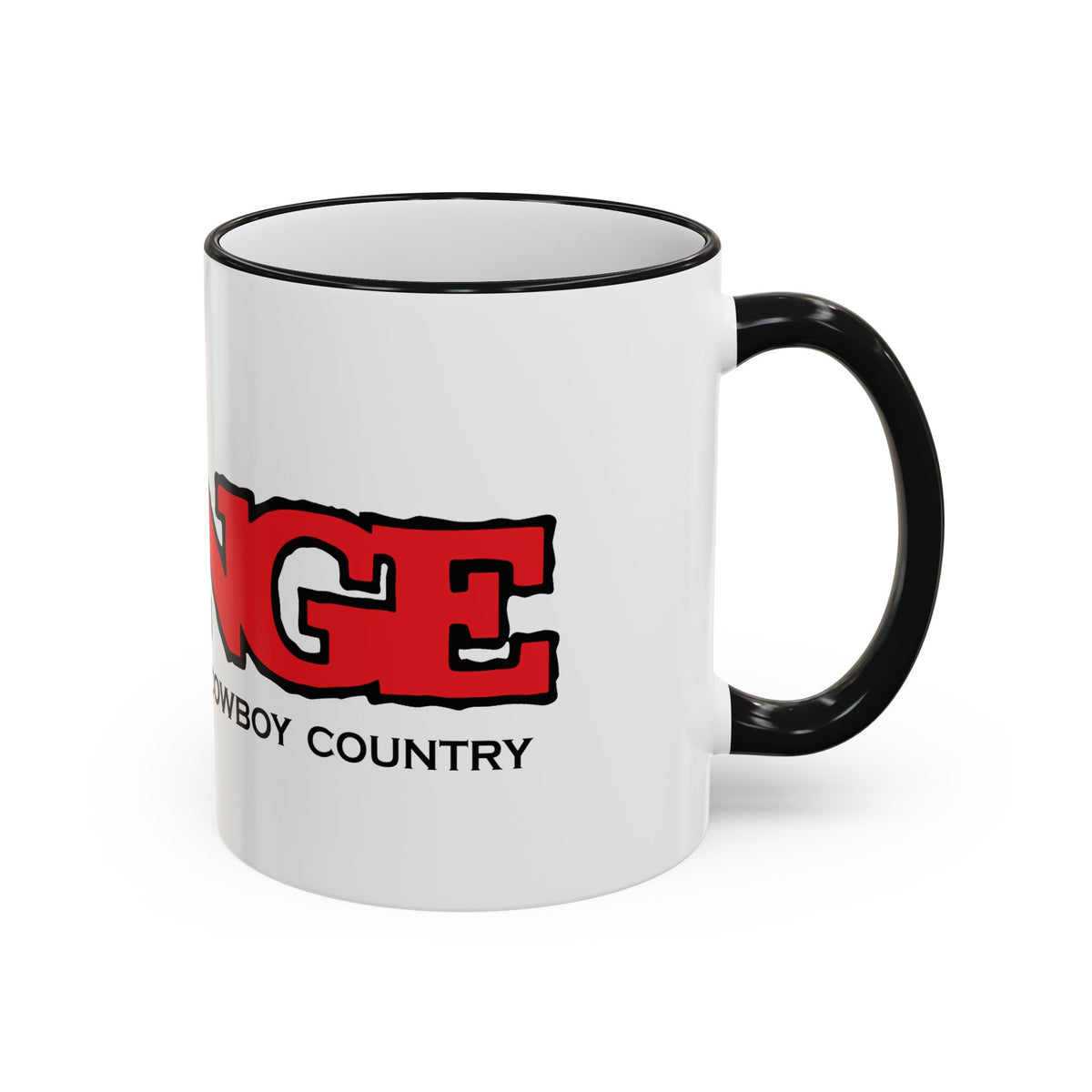 Range Logo Accent Rim Mug – 'The Cowboy Spirit on America’s Outback' (11oz & 15oz)