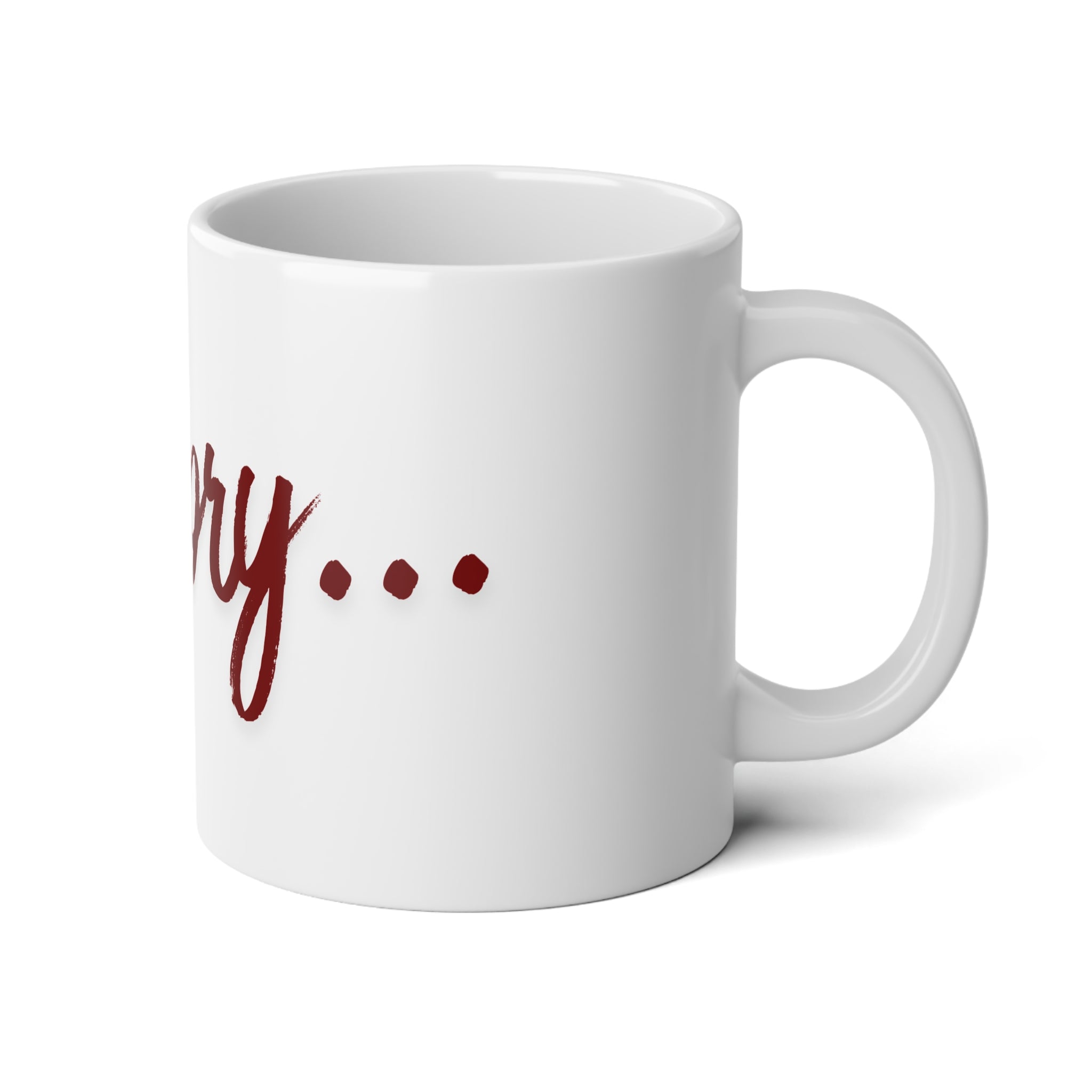 20oz Jumbo Mug – 'In Theory...' Script Coffee Cup, Funny Coffee Lover Gift