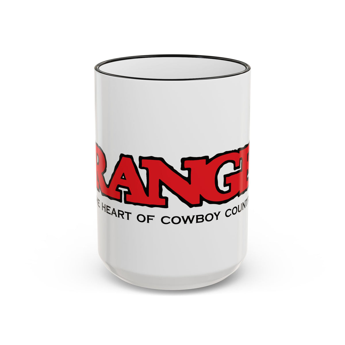 Range Logo Accent Rim Mug – 'The Cowboy Spirit on America’s Outback' (11oz & 15oz)