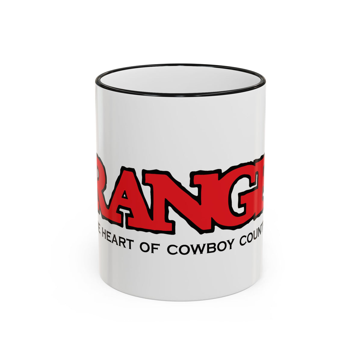 Range Logo Accent Rim Mug – 'The Cowboy Spirit on America’s Outback' (11oz & 15oz)