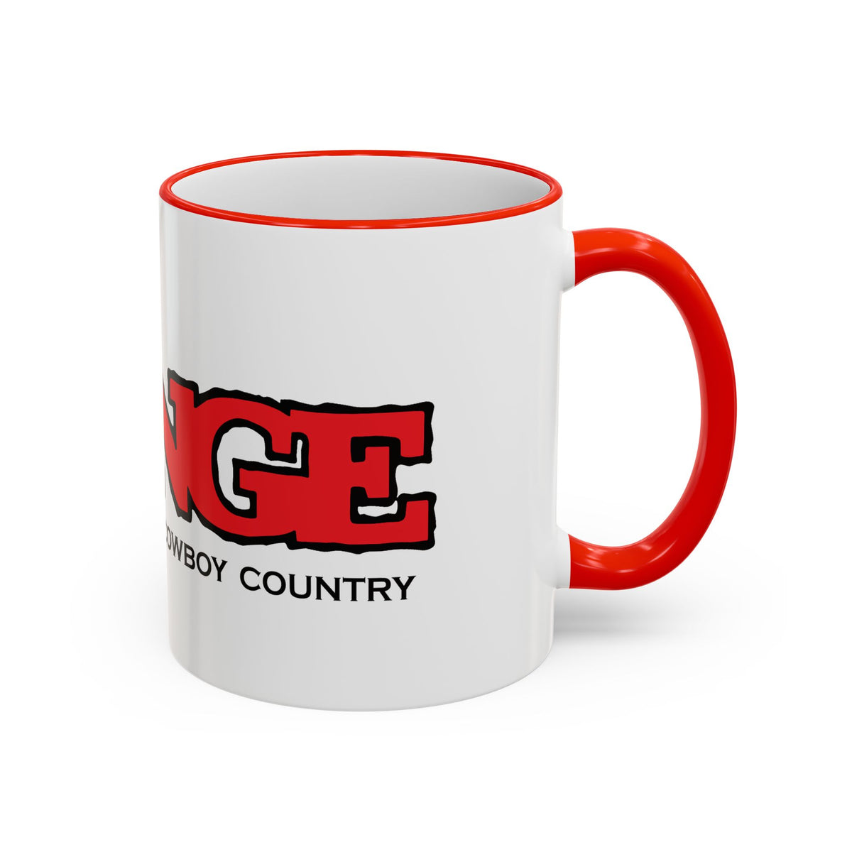 Range Logo Accent Rim Mug – 'The Cowboy Spirit on America’s Outback' (11oz & 15oz)