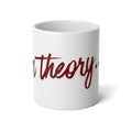 20oz Jumbo Mug – 'In Theory...' Script Coffee Cup, Funny Coffee Lover Gift