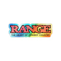 Holographic "RANGE" Die-Cut Sticker - The Heart of Cowboy Country